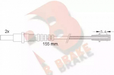 R BRAKE 610157rb -  Сигнализатор, износ тормозных колодок
